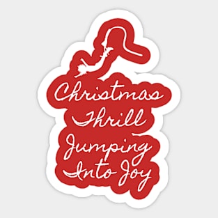 Christmas thrill Jumping into joy Sticker